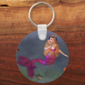 Hot Pink Mermaid Schlüsselanhänger (Vorderseite)