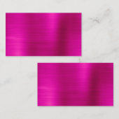 Hot Pink Metallic Shimmer Foil Blank Platzkarte (Vorne/Hinten)
