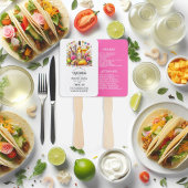 Hot-Pink Mexikanisches Fiesta Tequila Hochzeitspro Fächer