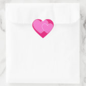 Hot Pink Minimal Heart Sticker (Tasche)