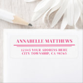 Hot Pink Minimalist Return Address (Insitu)