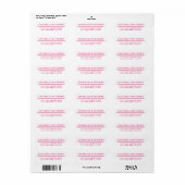 Hot Pink Minimalist Return Address (Vorne)