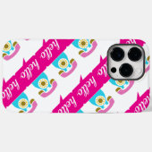 Hot Pink Mint Retro Telefon Hallo Case-Mate iPhone Hülle (Rückseite (Horizontal))