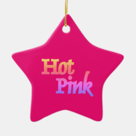 Hot Pink mit dem Namen Keramik Sternschmuck Keramik Ornament