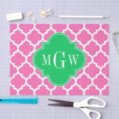 Hot Pink mit marokkanischer Nr. 5 Emerald 3 Initia Seidenpapier (Handwerk)