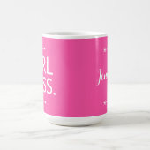 Hot Pink Modern Girl Boss Kaffeetasse (Mittel)