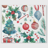 Hot Pink Modern Groovy Weihnachten Geschenkpapier (Flach)