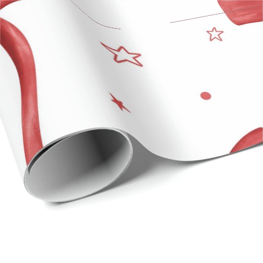 Hot Pink Modern Groovy Weihnachten Geschenkpapier (Rolleneckpunkt)