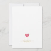 Hot Pink Modern Heart Golden Fake Effect Godfather (Rückseite)