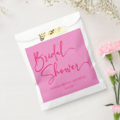 Hot Pink Modern Minimalist Bridal Shower Geschenktütchen (Versiegelt)