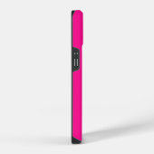 Hot Pink Modern Monogram iPhone Hülle (Rechte Seite)