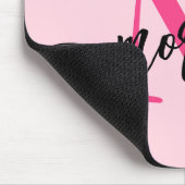 Hot Pink Modern Script Girl Monogram Name Mousepad (Ecke)