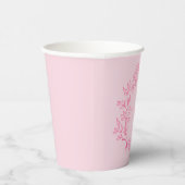 Hot Pink Modern Script Girl Monogram Name Pappbecher (Rechts)