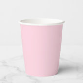 Hot Pink Modern Script Girl Monogram Name Pappbecher (Rückseite)