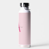 Hot Pink Modern Script Girl Monogram Name Trinkflasche (Links)