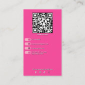 Hot Pink Moderne Berufliche Technik Kosmetische Ma Visitenkarte (Rückseite)