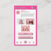 Hot Pink Moderne Berufliche Technik Kosmetische Ma Visitenkarte (Vorderseite)