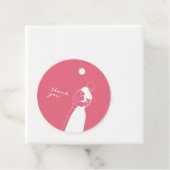 HOT PINK moderne HandDrawn Couple Wedding TAG Geschenkanhänger (Beispiel)