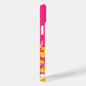Hot Pink Moderne Wildblumen für Monogramm Case-Mate iPhone Hülle (Rückseite / Rechts)