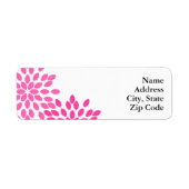 Hot Pink Modernes Blumenmuster (Vorne)