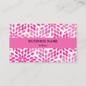 Hot Pink Modernes Blumenmuster Visitenkarte (Rückseite)
