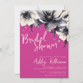 Hot Pink Modernes Brautparty Einladung (Vorderseite)