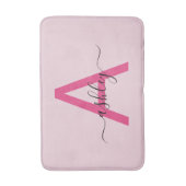 Hot-Pink-Monogram-Girl-Room Badematte (Vorderseite Vertikal)