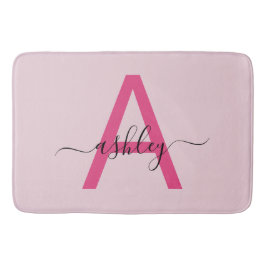Hot-Pink-Monogram-Girl-Room Badematte