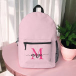 Hot Pink Monogram Girl's Back to School Bedruckter Rucksack<br><div class="desc">Beginnen Sie das Schuljahr stilvoll mit unserem Hot Pink Monogram Girl's Back to School Printed Rucksack! Dieser aufregende Rucksack ist in einem lebhaften, heißen rosa Design personalisiert mit Ihrem Monogramm für einen einzigartigen und trendigen Look. Ideal für Bücher, Vorräte und alltägliche Dinge, bietet es Mode und Funktionalität. Mit seiner langlebigen...</div>