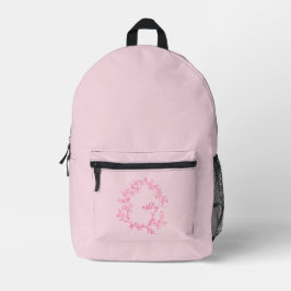 Hot Pink Monogram Girl's Back to School Bedruckter Rucksack