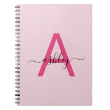 Hot Pink Monogram Girl's Back to School