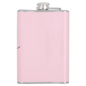Hot Pink Monogram Girl's Junggeselinnen-Abschied Flachmann (Rückseite)