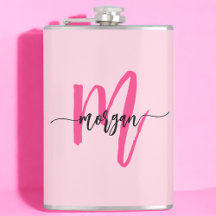 Hot Pink Monogram Girl's Junggeselinnen-Abschied