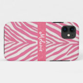 Hot-Pink-Monogram-iPhone-Fall Case-Mate iPhone Hülle (Rückseite (Horizontal))