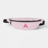 Hot Pink Monogram Name Girl's Script Bauchtasche (Vorderseite)