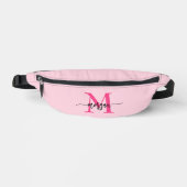 Hot Pink Monogram Name Girl's Script Bauchtasche (Vorderseite)