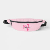 Hot Pink Monogram Name Girl's Script Bauchtasche (Vorderseite)