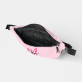 Hot Pink Monogram Name Girl's Script Bauchtasche (Offen)