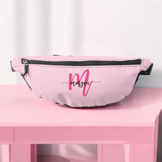 Hot Pink Monogram Name Girl's Script Bauchtasche