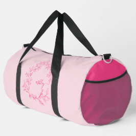 Hot Pink Monogram Name Girl's Script Sports Duffle Bag