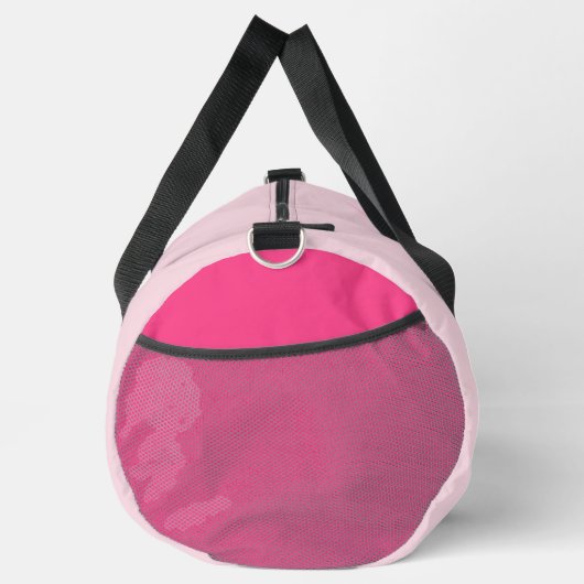 Hot Pink Monogram Name Girl's Script Sports Duffle Bag (Rechts)
