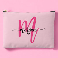 Hot Pink Monogram Name Girl's Script