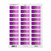 Hot Pink Monogram Star Art Address Label (Vorne)