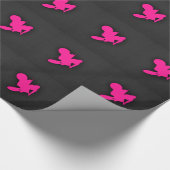 Hot Pink Motocross, Dirtbike Geschenkpapier (Ecke)