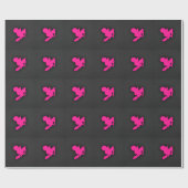 Hot Pink Motocross, Dirtbike Geschenkpapier (Flach)