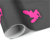 Hot Pink Motocross, Dirtbike Geschenkpapier (Rolleneckpunkt)