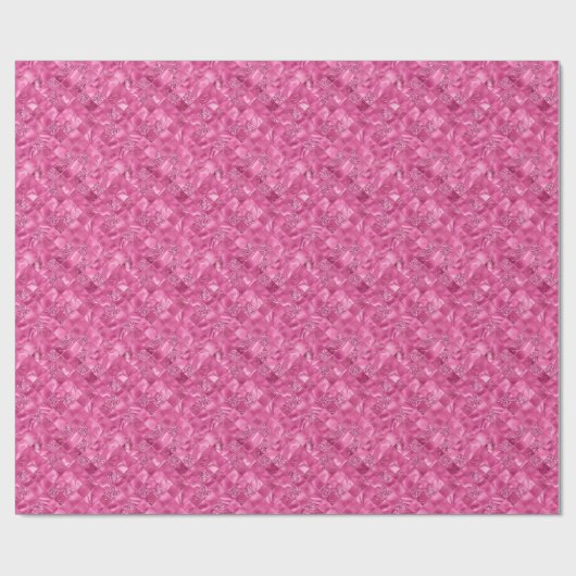 Hot Pink Multi-Texture Square Weave Muster Geschenkpapier (Flach)