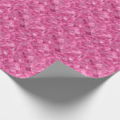 Hot Pink Multi-Texture Square Weave Muster Geschenkpapier (Ecke)