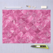 Hot Pink Multi-Texture Square Weave Muster Seidenpapier (Handwerk)