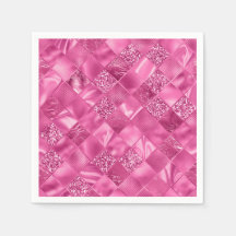 Hot Pink Multi-Texture Square Weave Muster